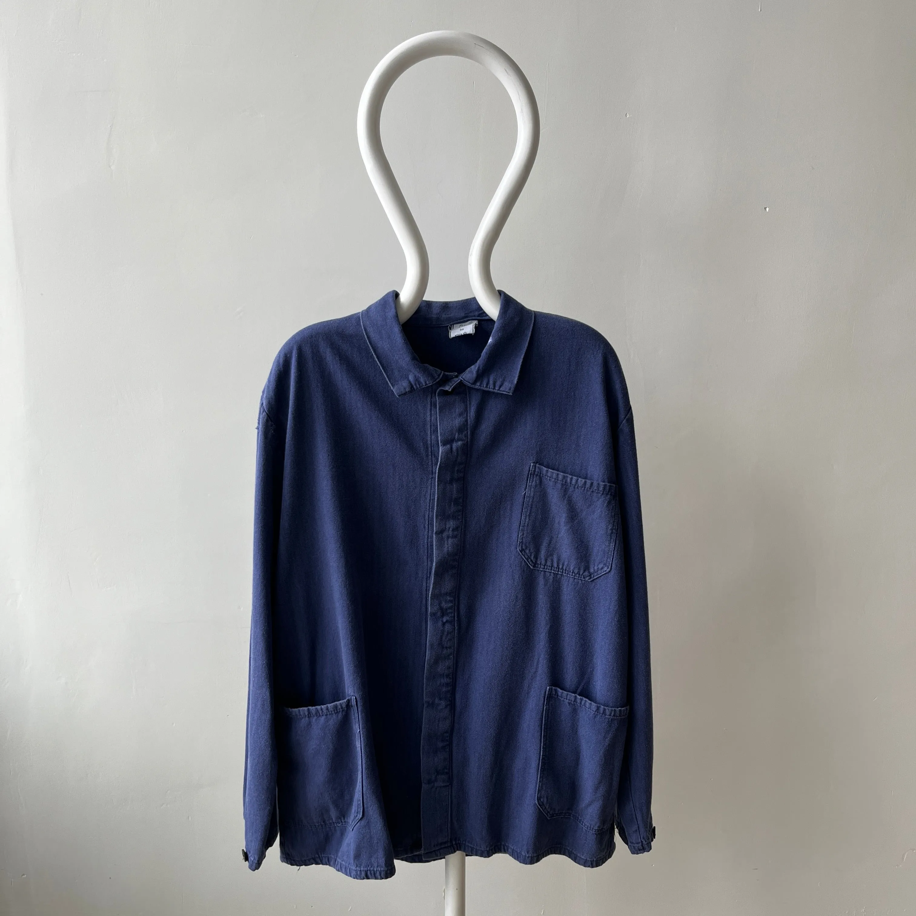 1980/90s Herringbone Twill Sashiko Mended Soft and Slouchy Chore Coat