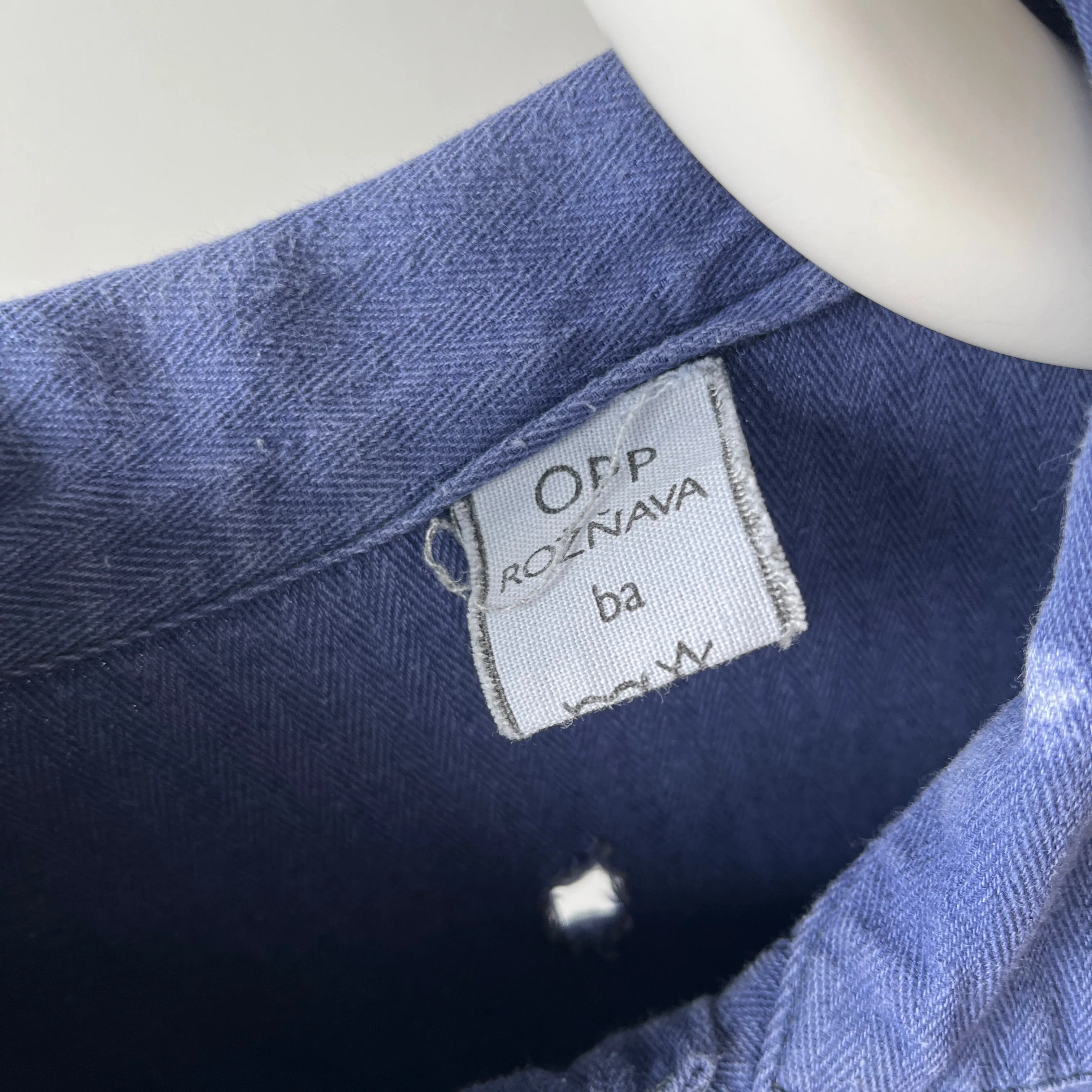 1980/90s Herringbone Twill Sashiko Mended Soft and Slouchy Chore Coat