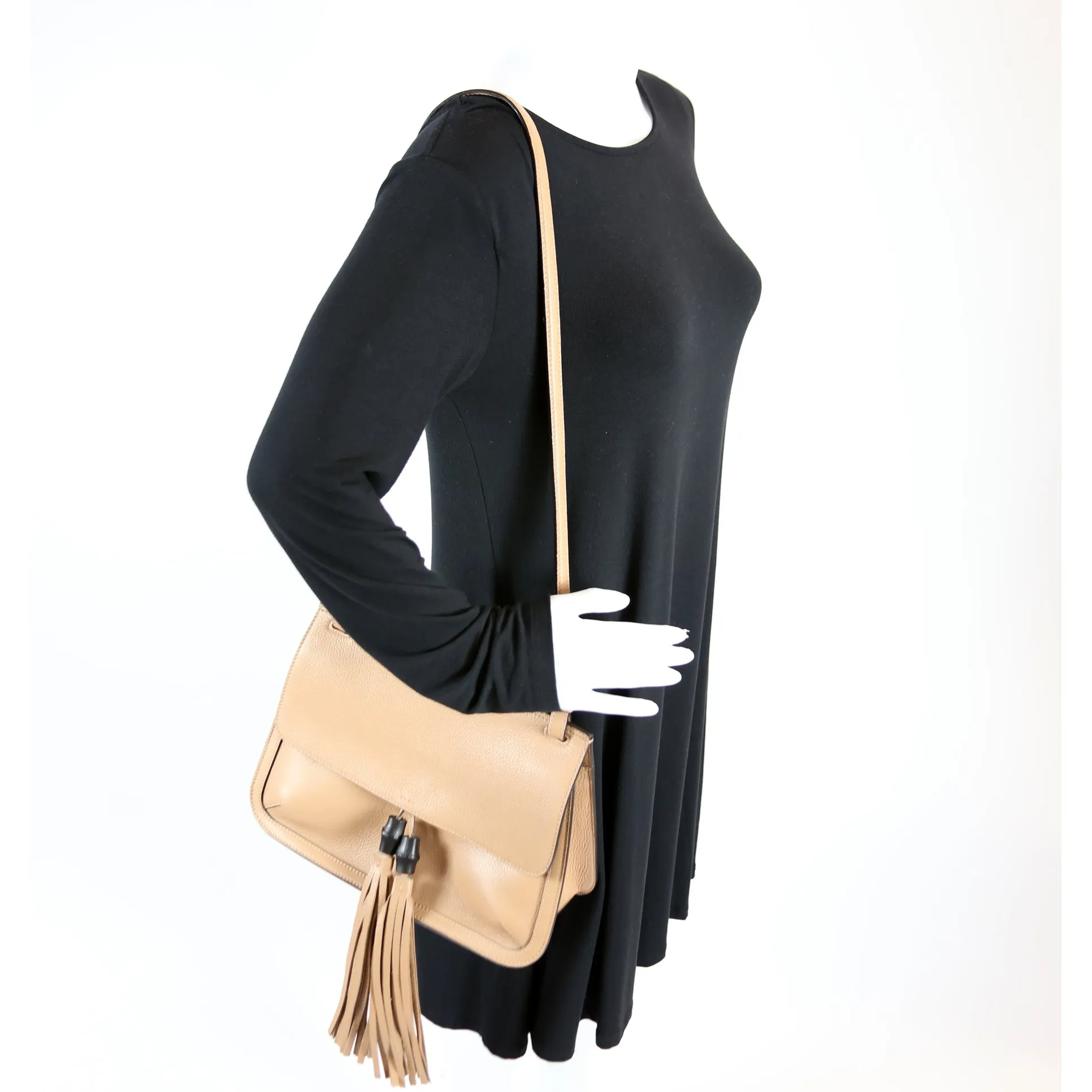 370826 Bamboo Daily Medium Flap Bag