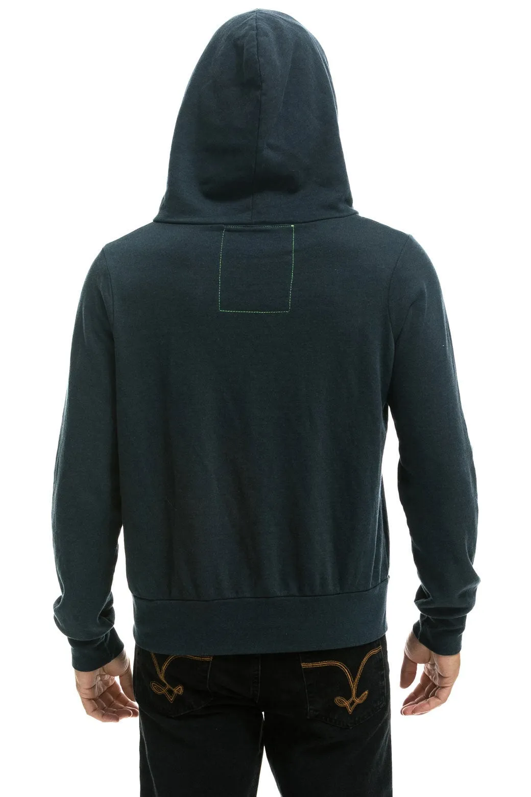 5 STRIPE HOODIE - CHARCOAL // PINK // GREEN