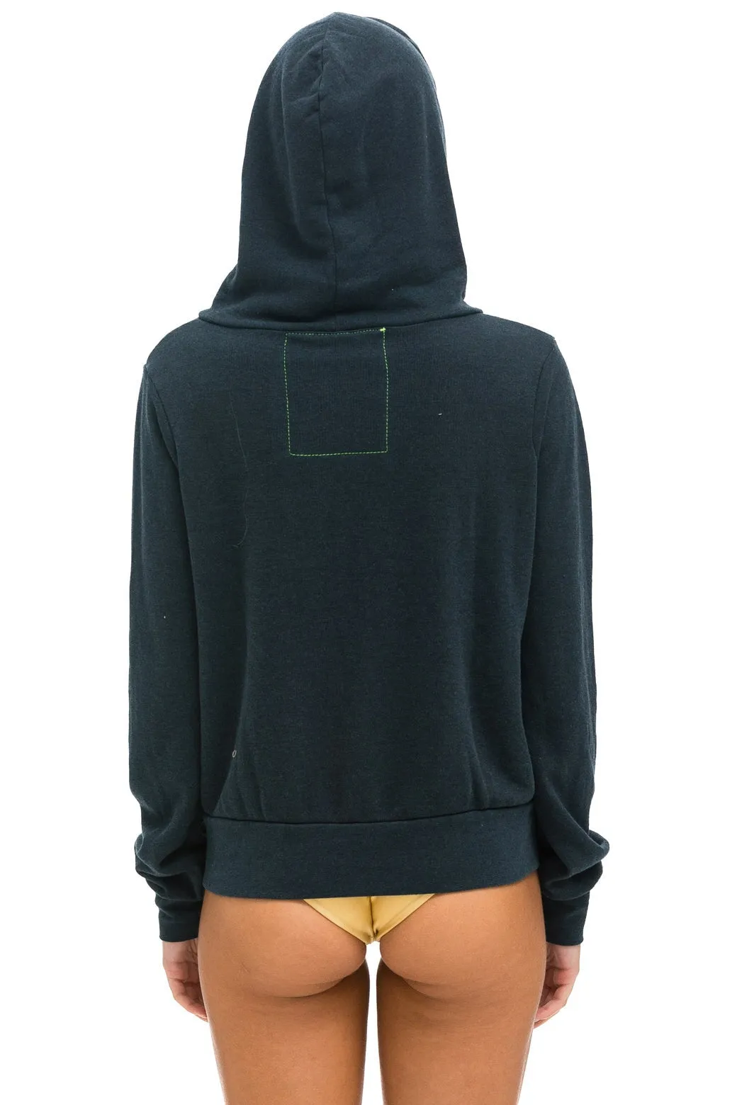 5 STRIPE HOODIE - CHARCOAL // PINK // GREEN