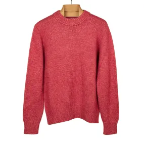 Aappio crewneck sweater in raspberry alpaca wool mix