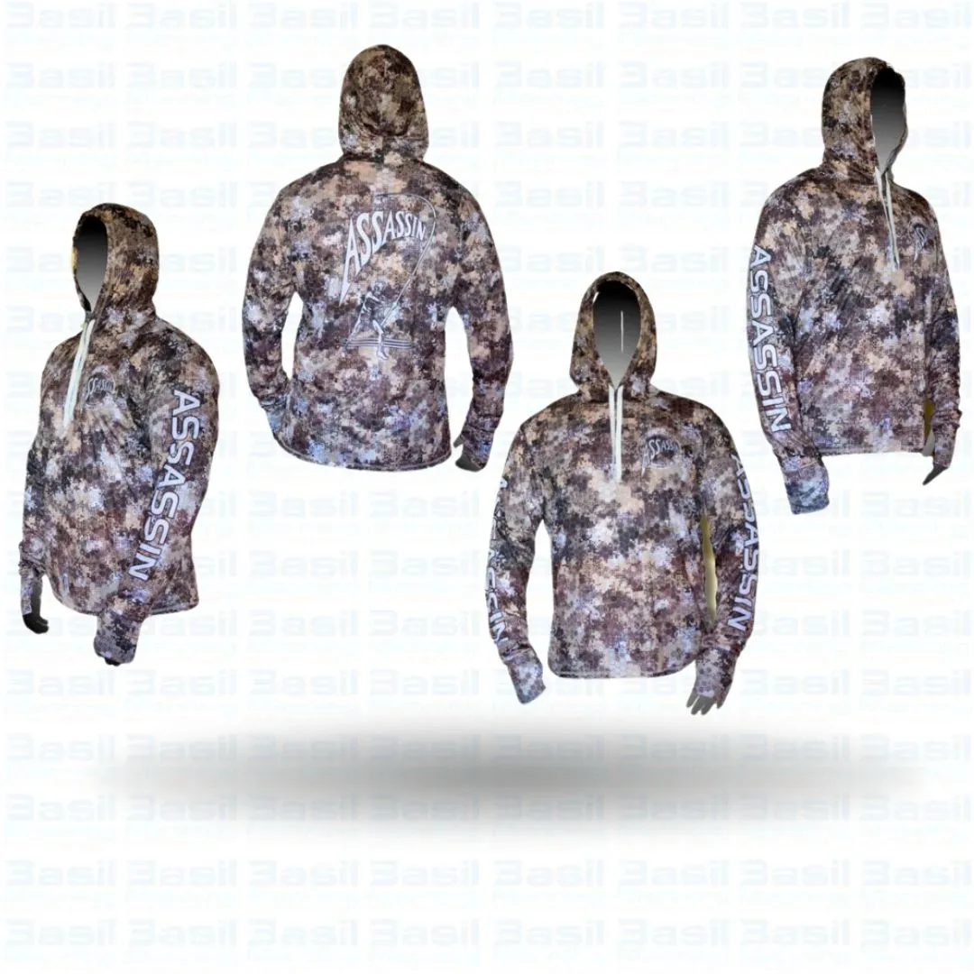 Assassin Q-Dry HEX Camo Moisture Management Hoodie UV fishing apparel