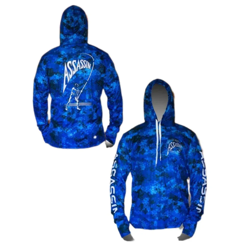 Assassin Q-Dry HEX Camo Moisture Management Hoodie UV fishing apparel
