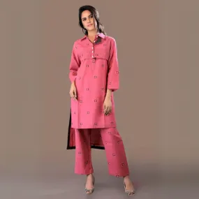 Asymmetric Cotton Co-ord Set | High-Low Tunic | Minimalistic Stylish | Everyday Wear