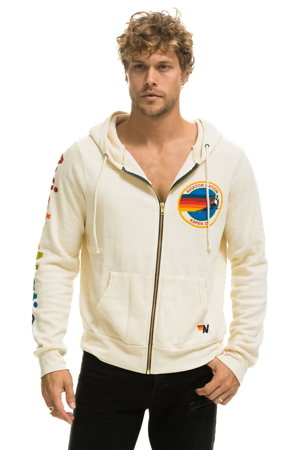AVIATOR NATION ASPEN HOODIE - VINTAGE WHITE