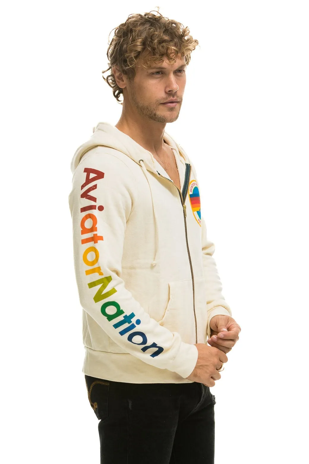 AVIATOR NATION ASPEN HOODIE - VINTAGE WHITE