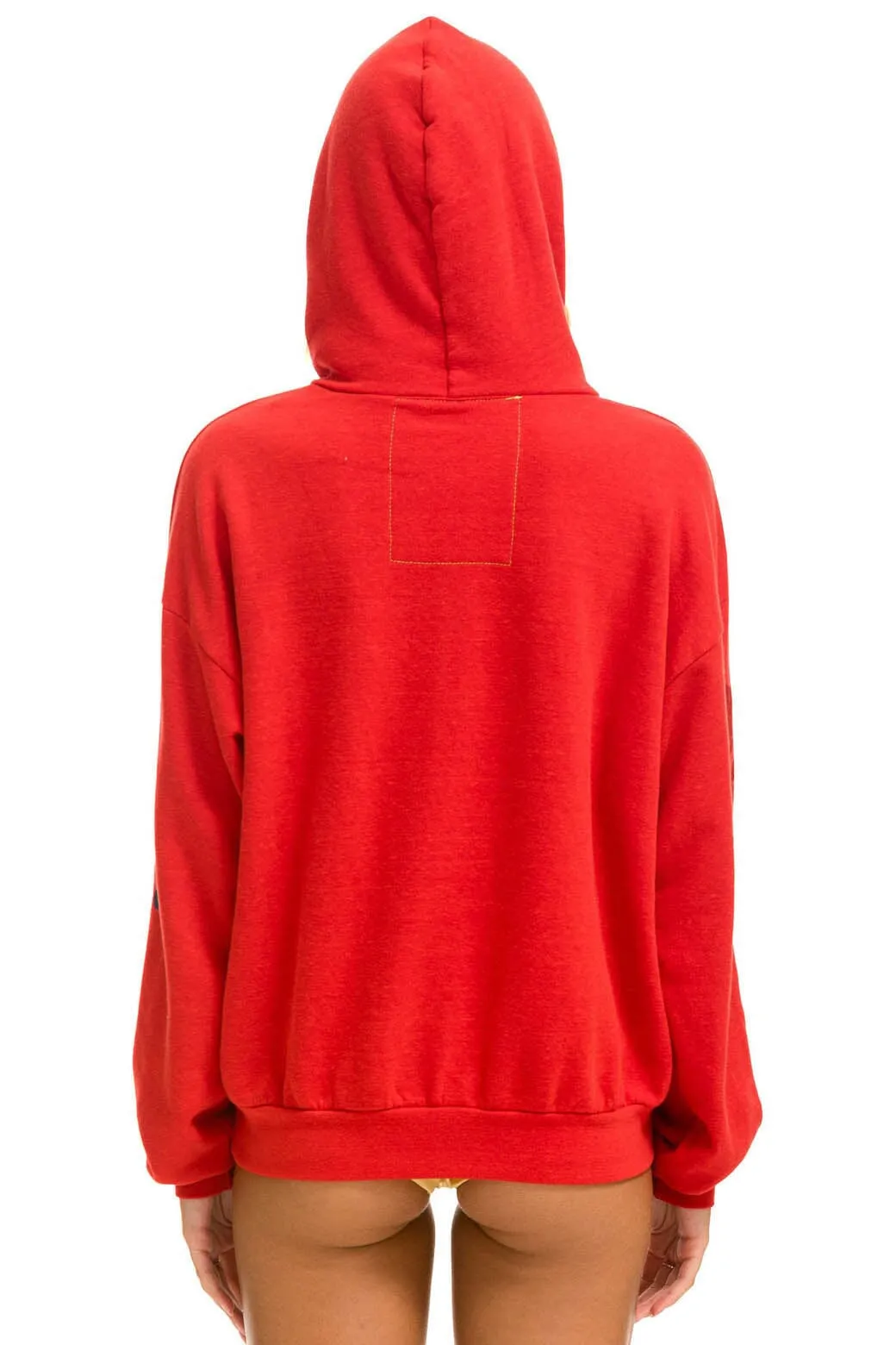 AVIATOR NATION HAIGHT ASHBURY RELAXED PULLOVER HOODIE - RED
