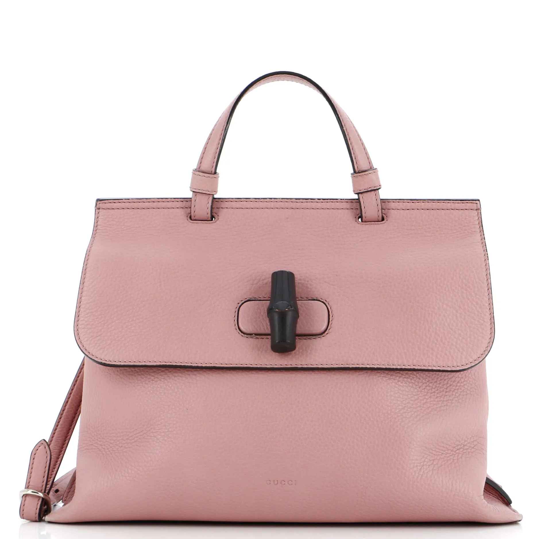 Bamboo Daily Top Handle Bag Leather Medium