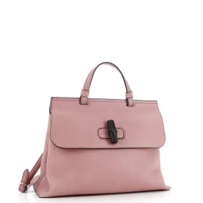 Bamboo Daily Top Handle Bag Leather Medium