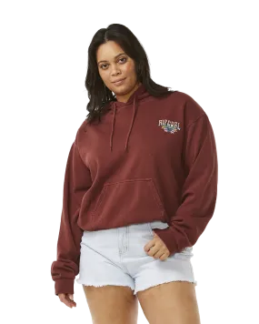 Block Party Relaxed Hoodie in Plum