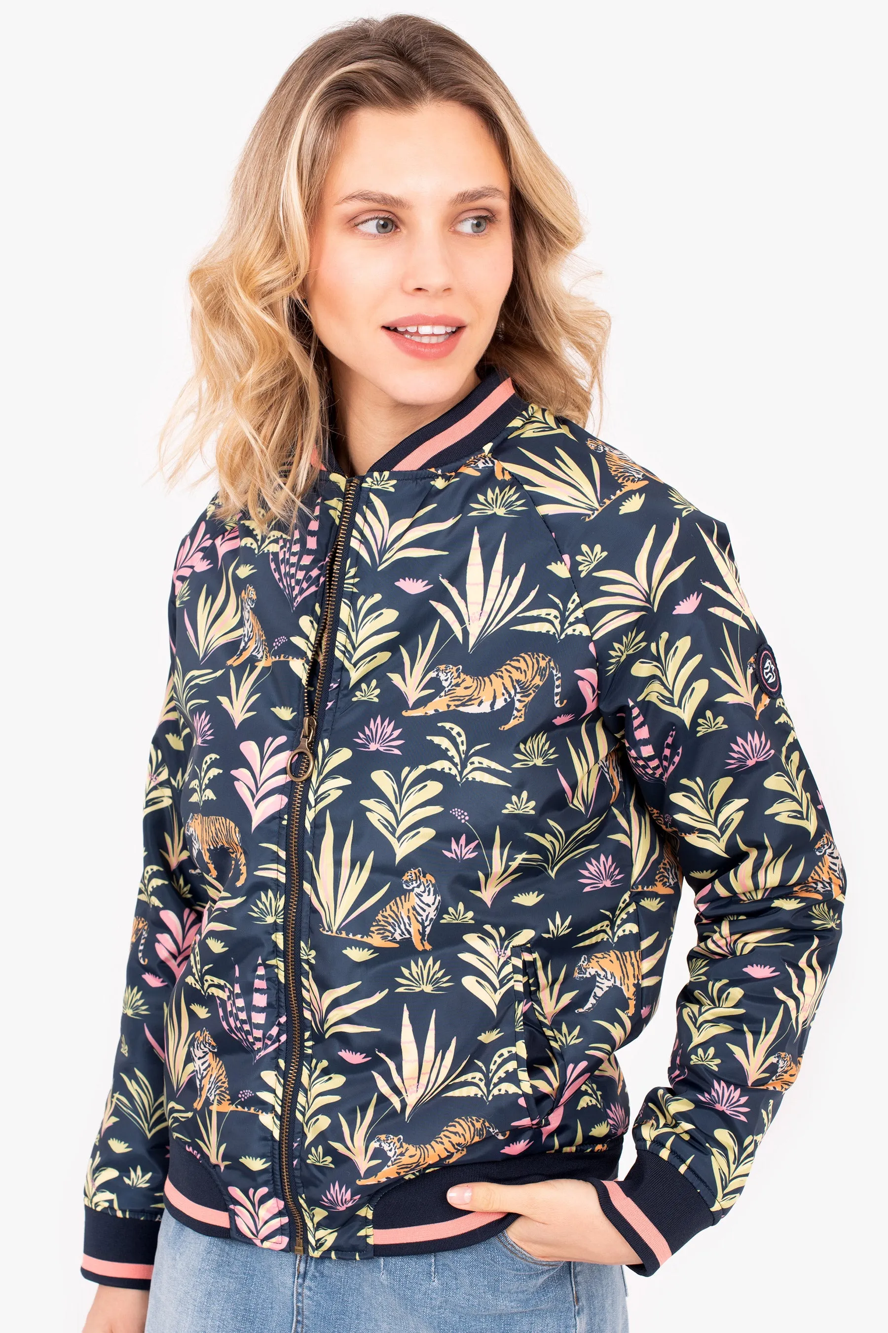 Botanical Tiger Bomber Jacket