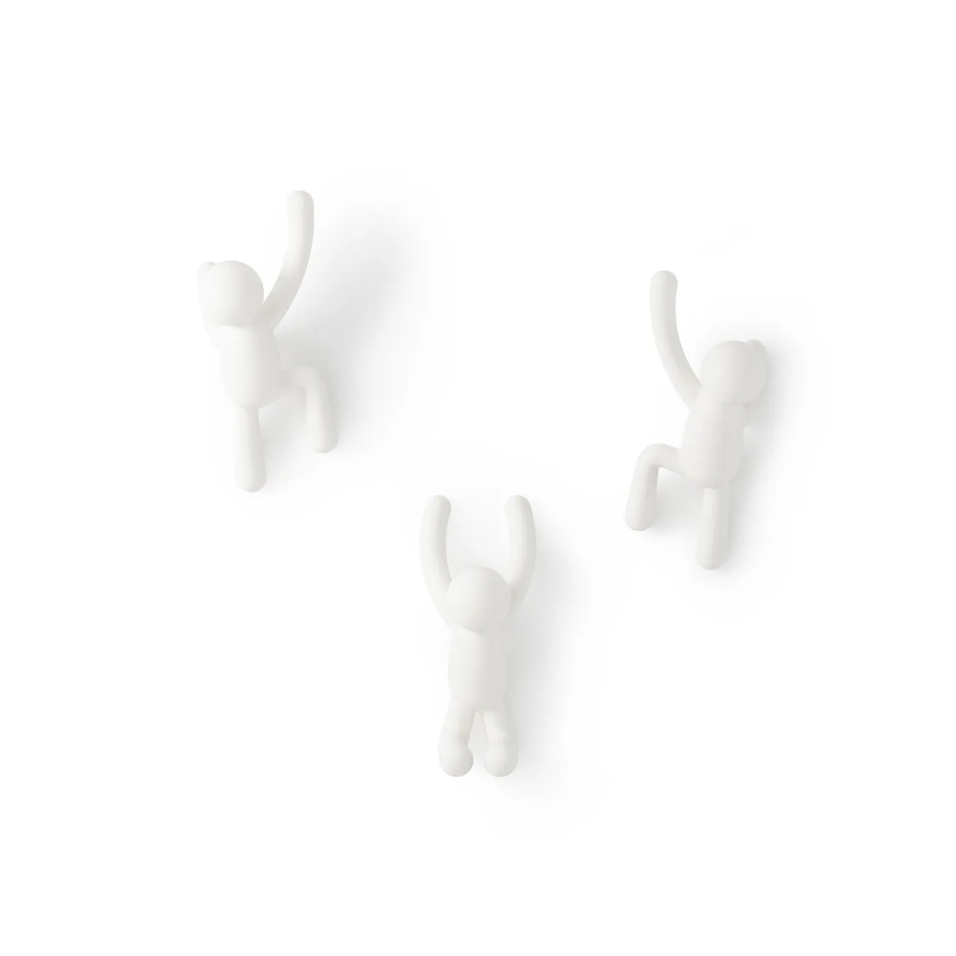 Buddy Hooks White - Set of 3