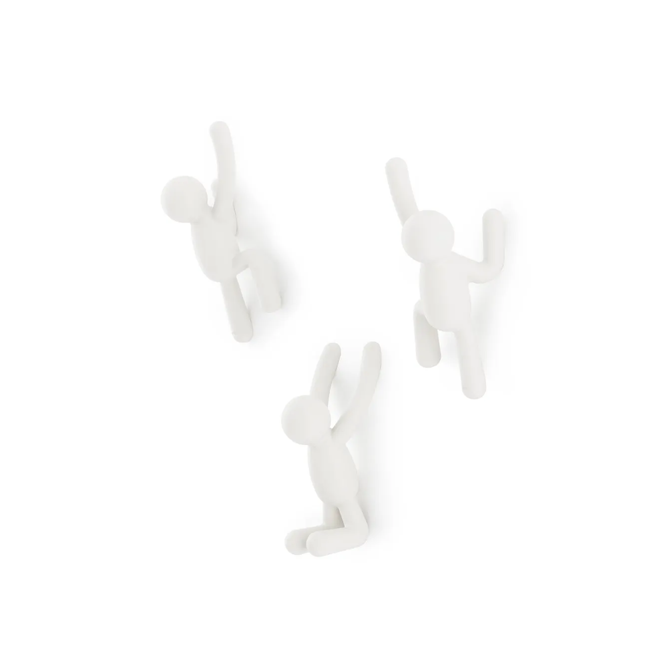 Buddy Hooks White - Set of 3