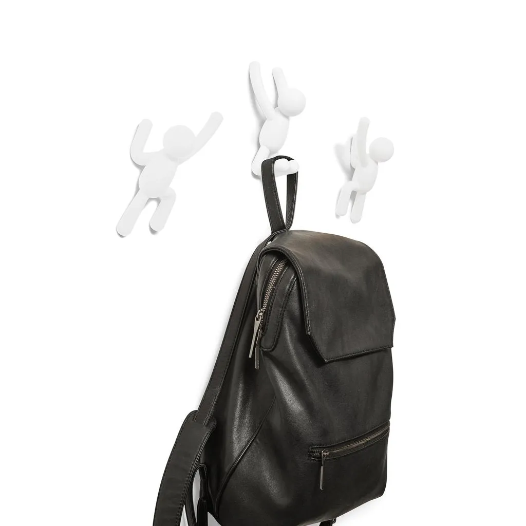 Buddy Hooks White - Set of 3