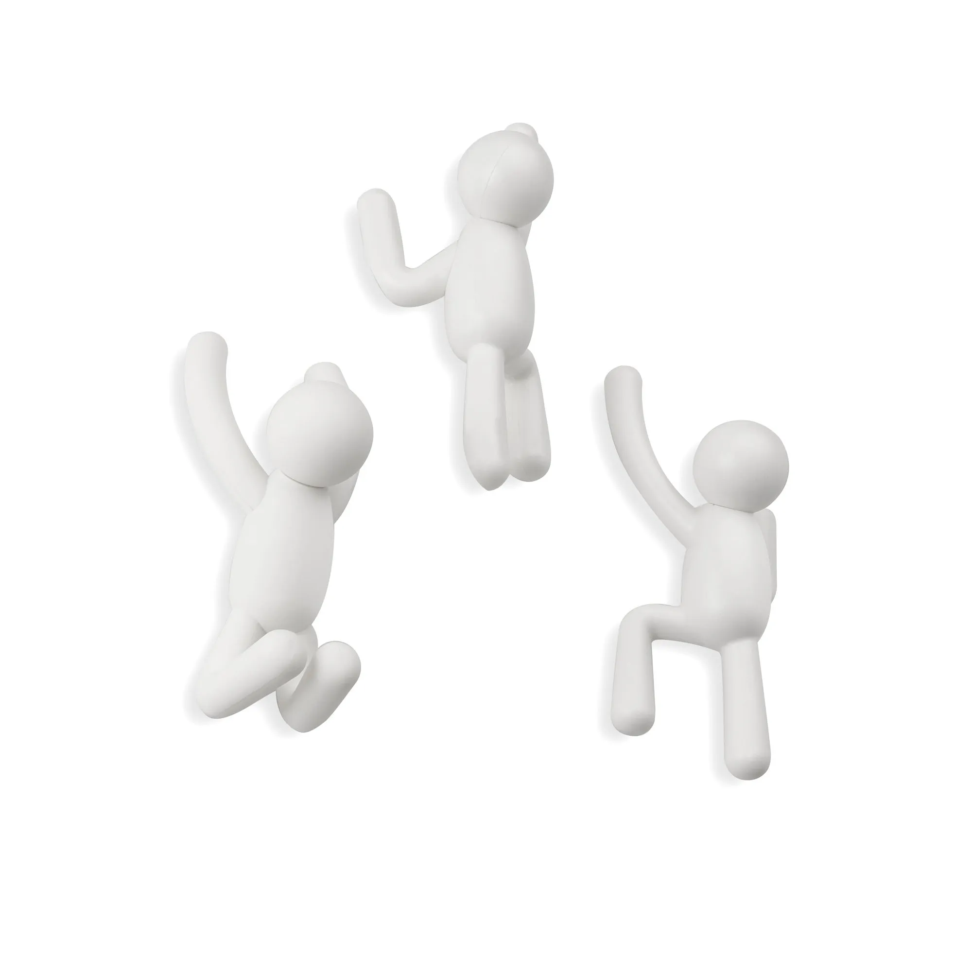 Buddy Hooks White - Set of 3