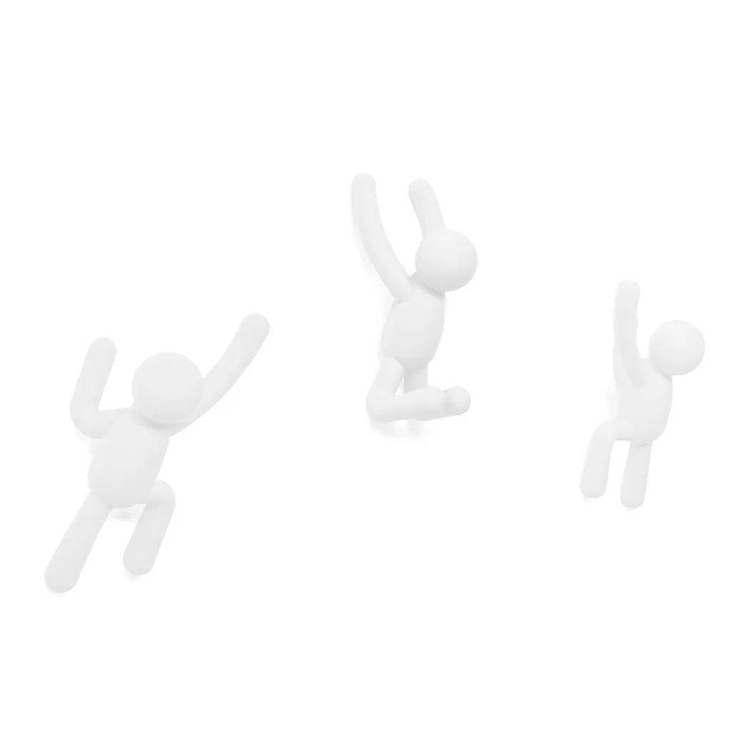Buddy Hooks White - Set of 3