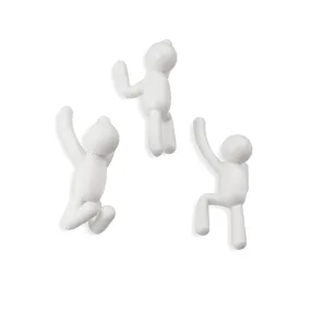 Buddy Hooks White - Set of 3