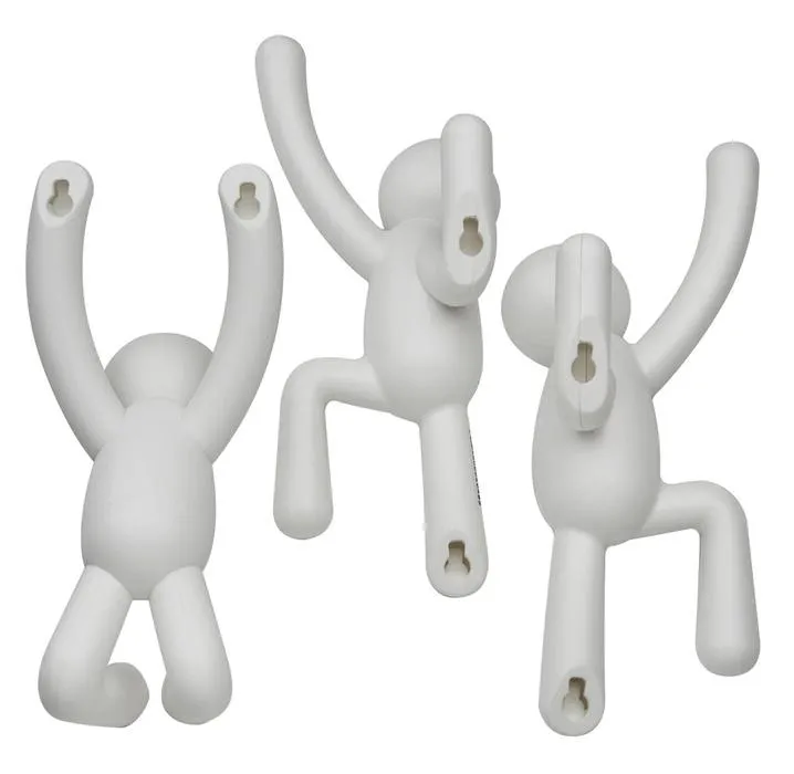 Buddy Hooks White - Set of 3