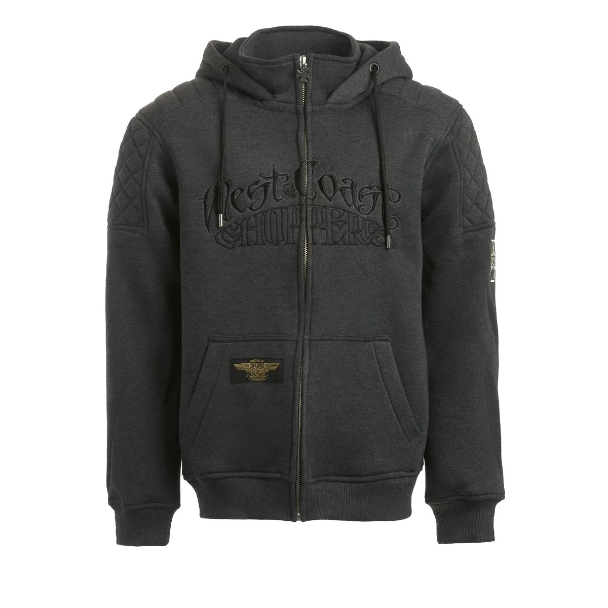Choppers por Vida Zip Hoody - Grey Melange