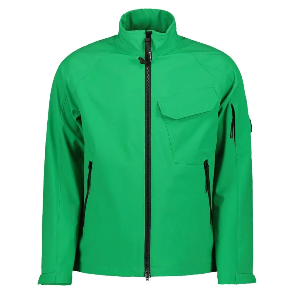 CP Company Softshell Lens Jacket in Jellybean Green - Lightweight, Water-Resistant, Stylish Outerwear