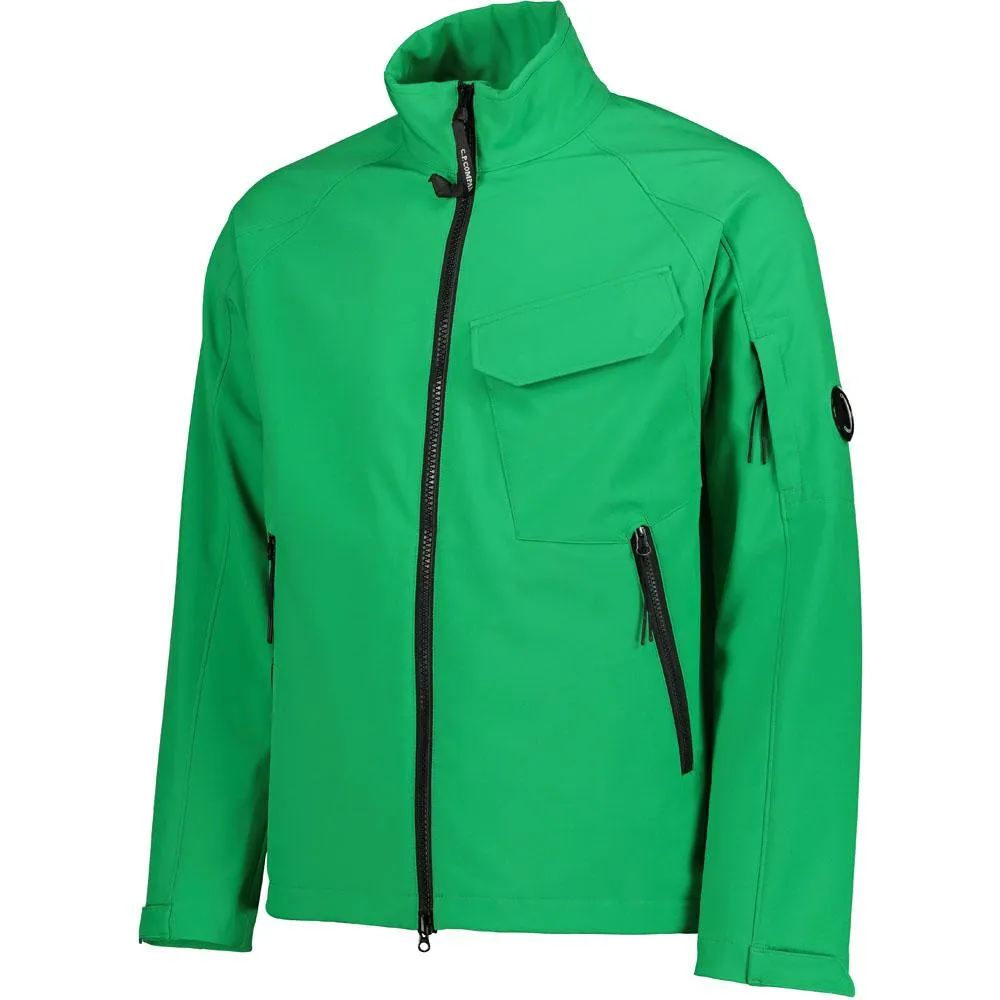 CP Company Softshell Lens Jacket in Jellybean Green - Lightweight, Water-Resistant, Stylish Outerwear