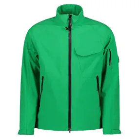 CP Company Softshell Lens Jacket in Jellybean Green - Lightweight, Water-Resistant, Stylish Outerwear