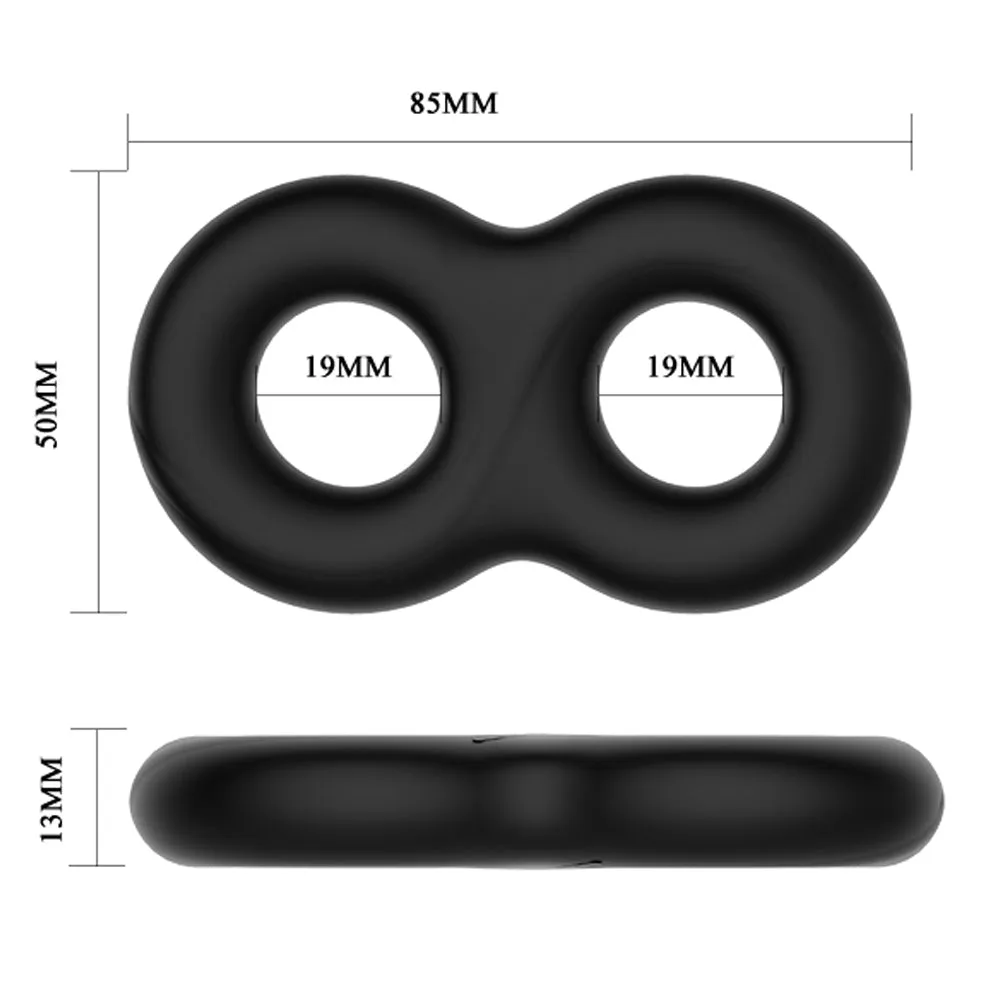 Crazy Bull Figure 8 Double Cock Ring