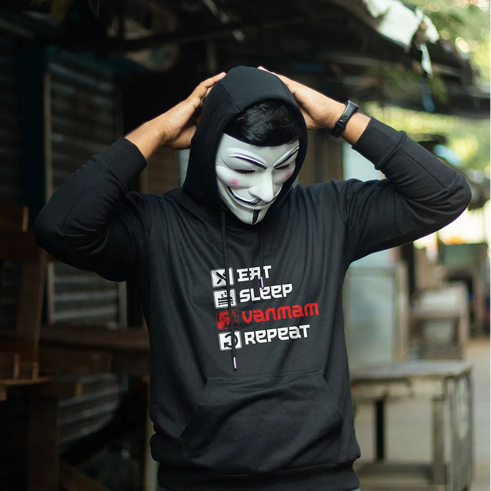 SVK Official Hoodie with Eat Sleep Vanmam Repeat Design