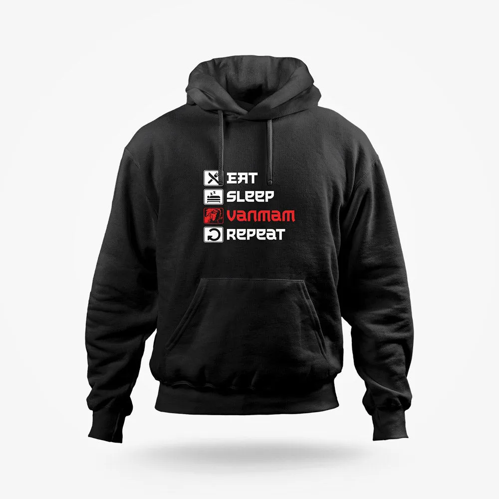 SVK Official Hoodie with Eat Sleep Vanmam Repeat Design