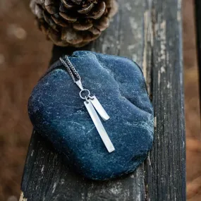 Engravable Double Bar Necklace