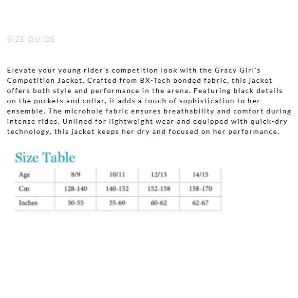 Equiline Girl's Gracy BX-Tech Show Coat