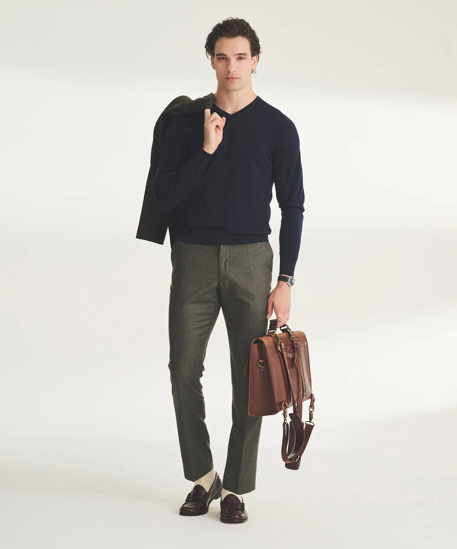 Fancy Cashmere Long Sleeve Crewneck