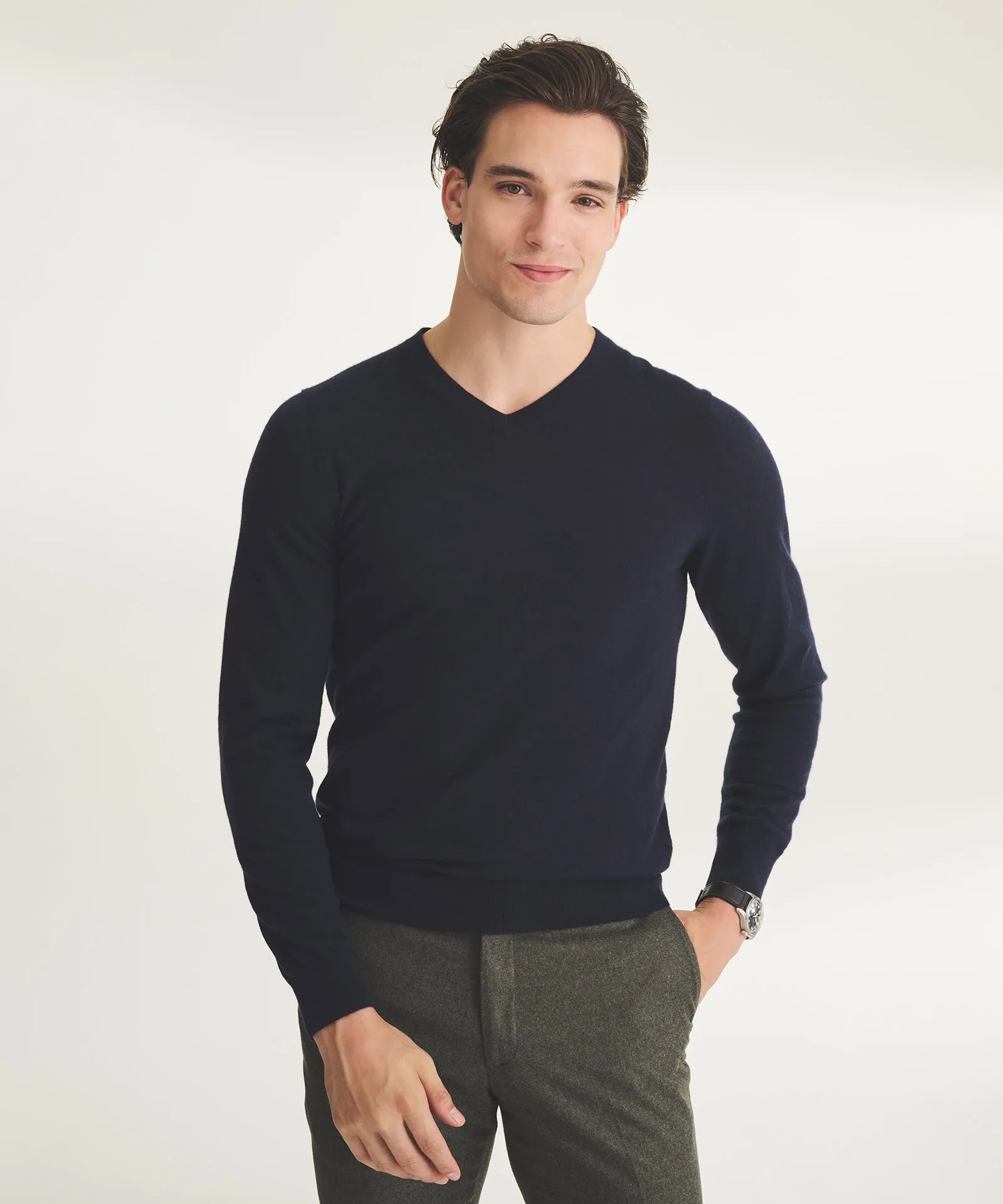 Fancy Cashmere Long Sleeve Crewneck