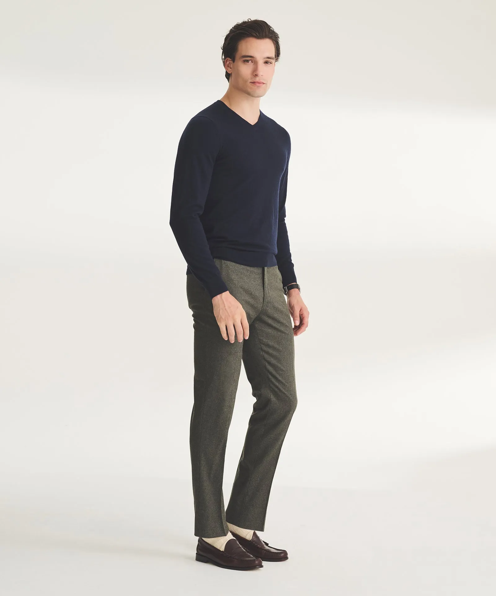 Fancy Cashmere Long Sleeve Crewneck