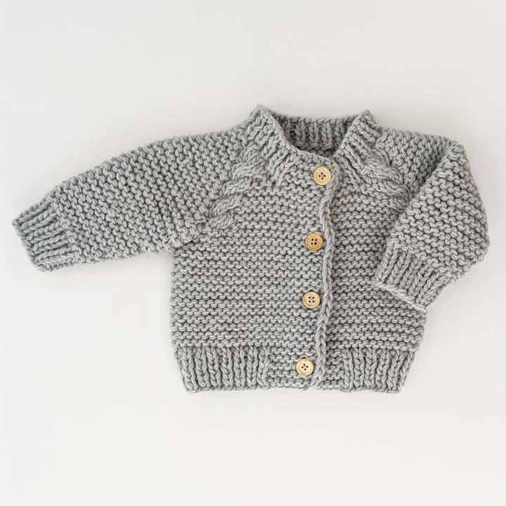 Garter Stitch Cardigan Sweater