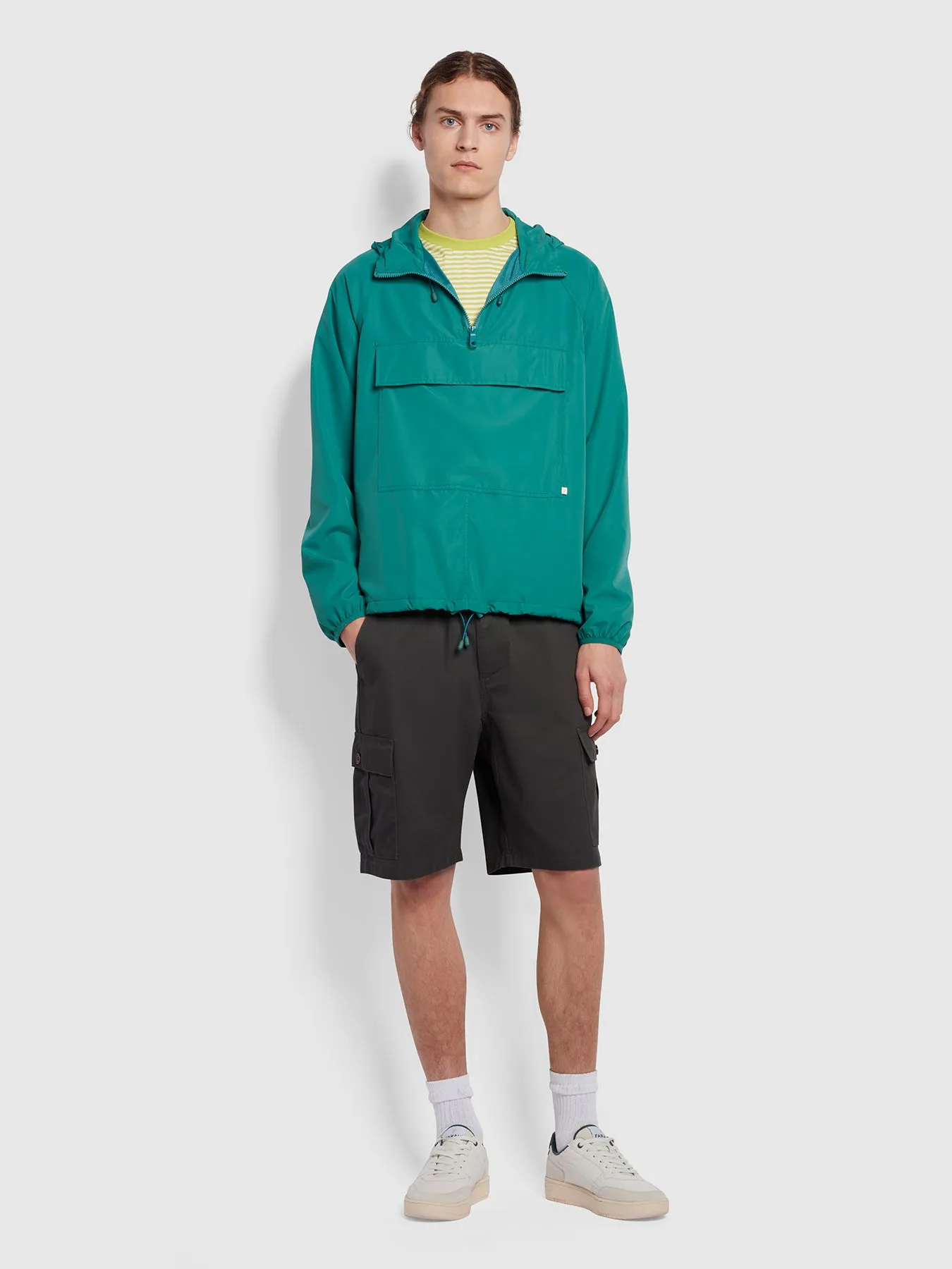 Glen Regular Fit Overhead Jacket In Mallard Green Farah GWQ