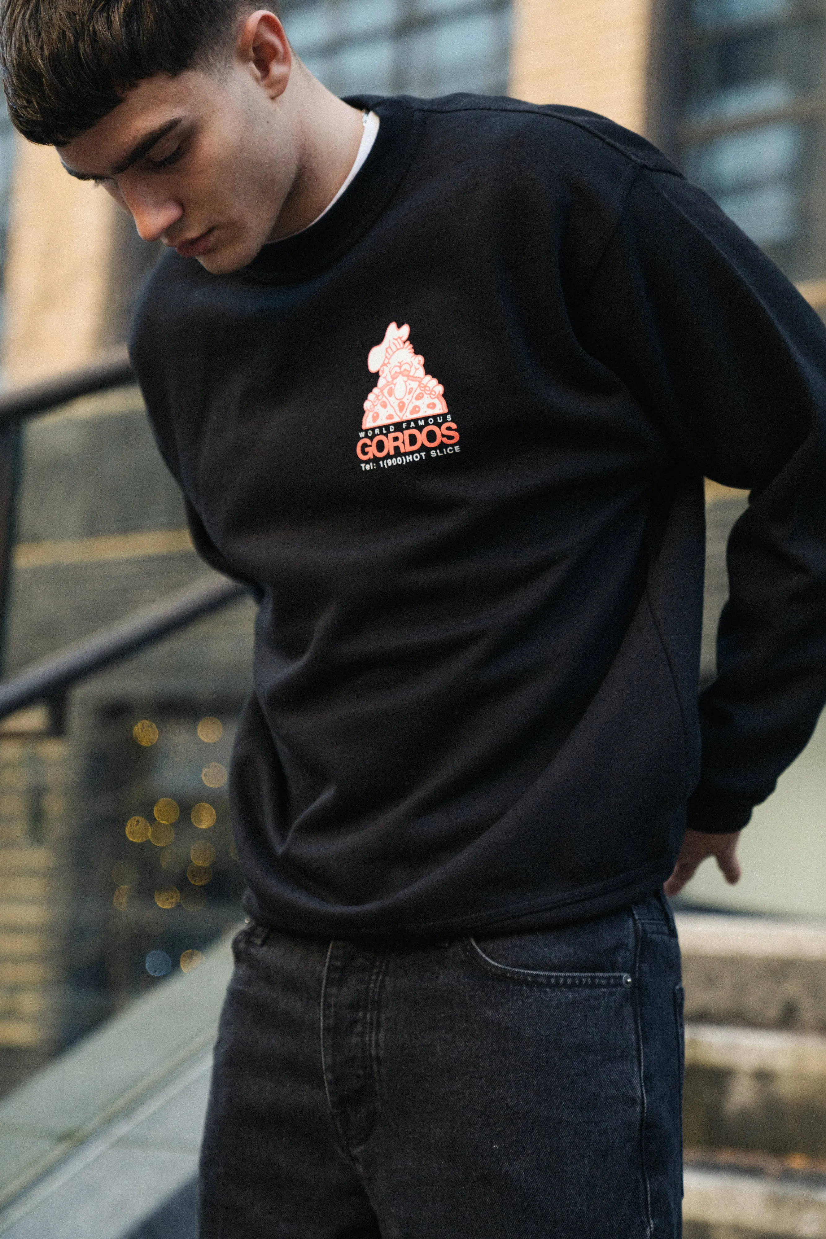 Gordos Pizzeria 'Gordos' Sweater - Black