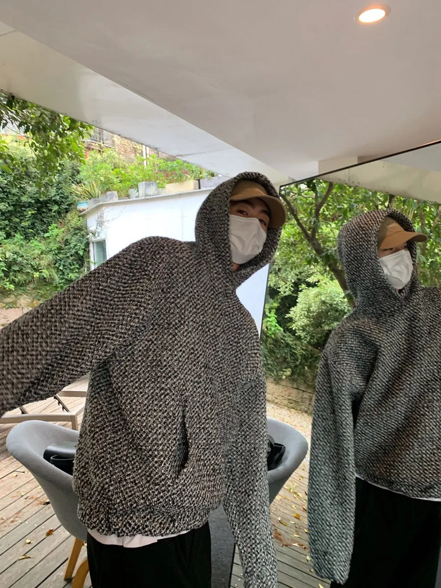 GS No. 85 Tweed Loose Hoodie
