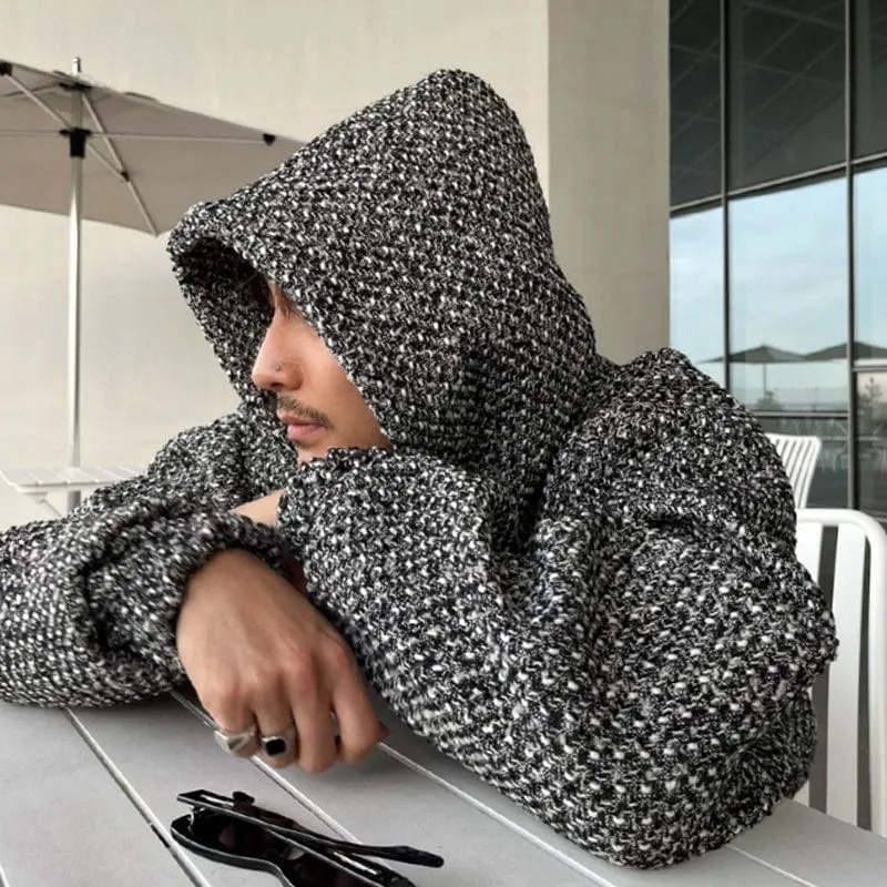 GS No. 85 Tweed Loose Hoodie