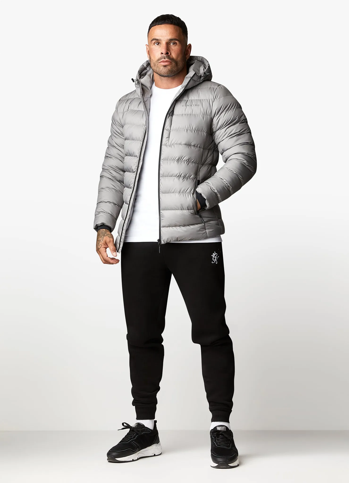 Gym King Reflect Puffer Jacket - Light Grey