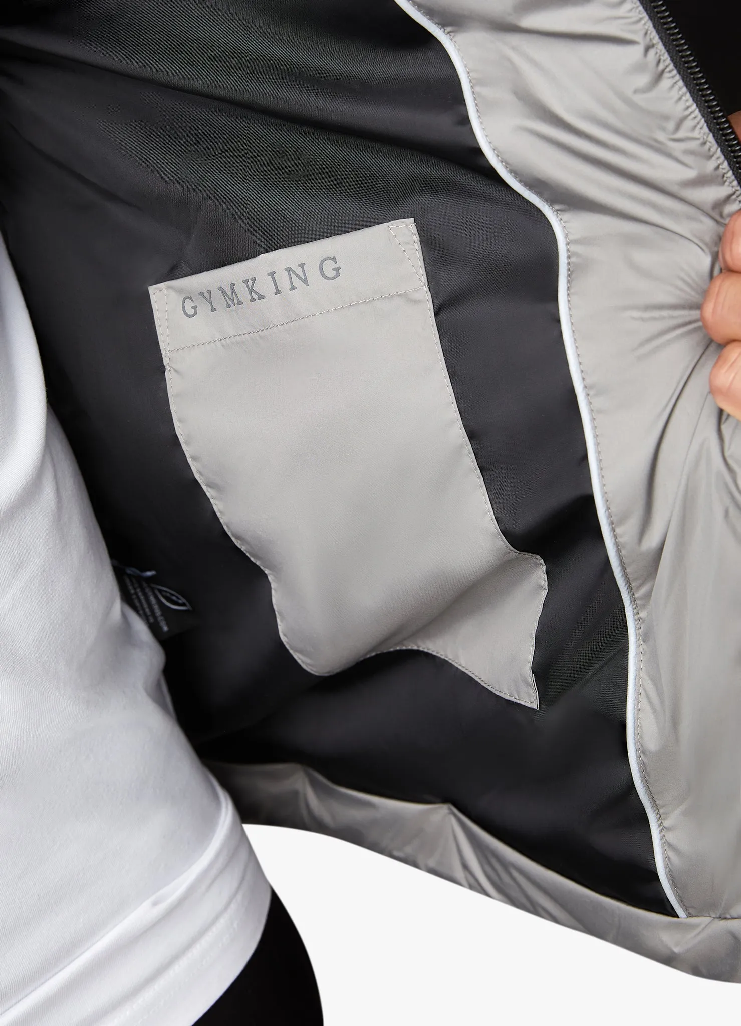 Gym King Reflect Puffer Jacket - Light Grey