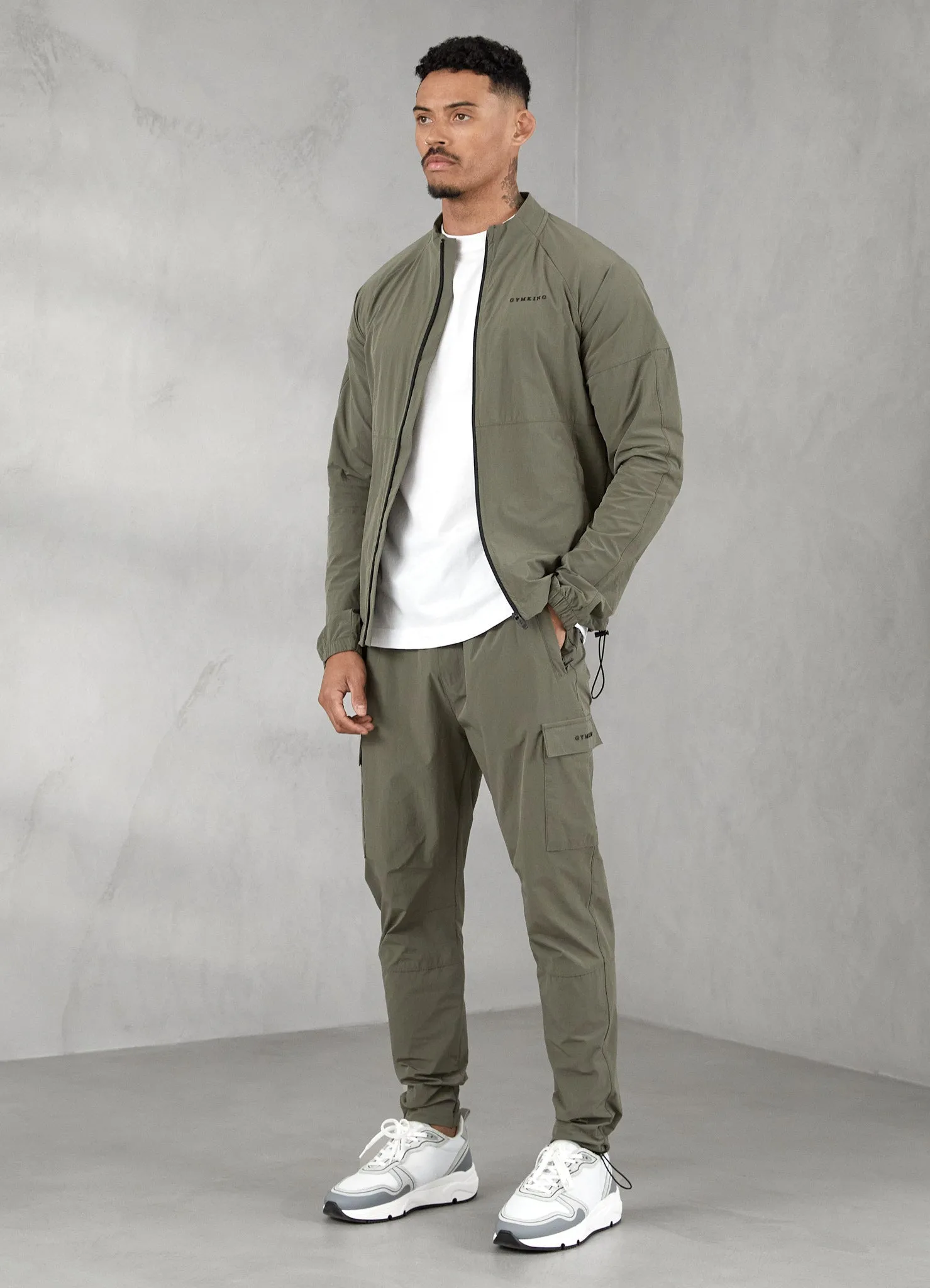 Gym King Utility Woven Bomber - Olive