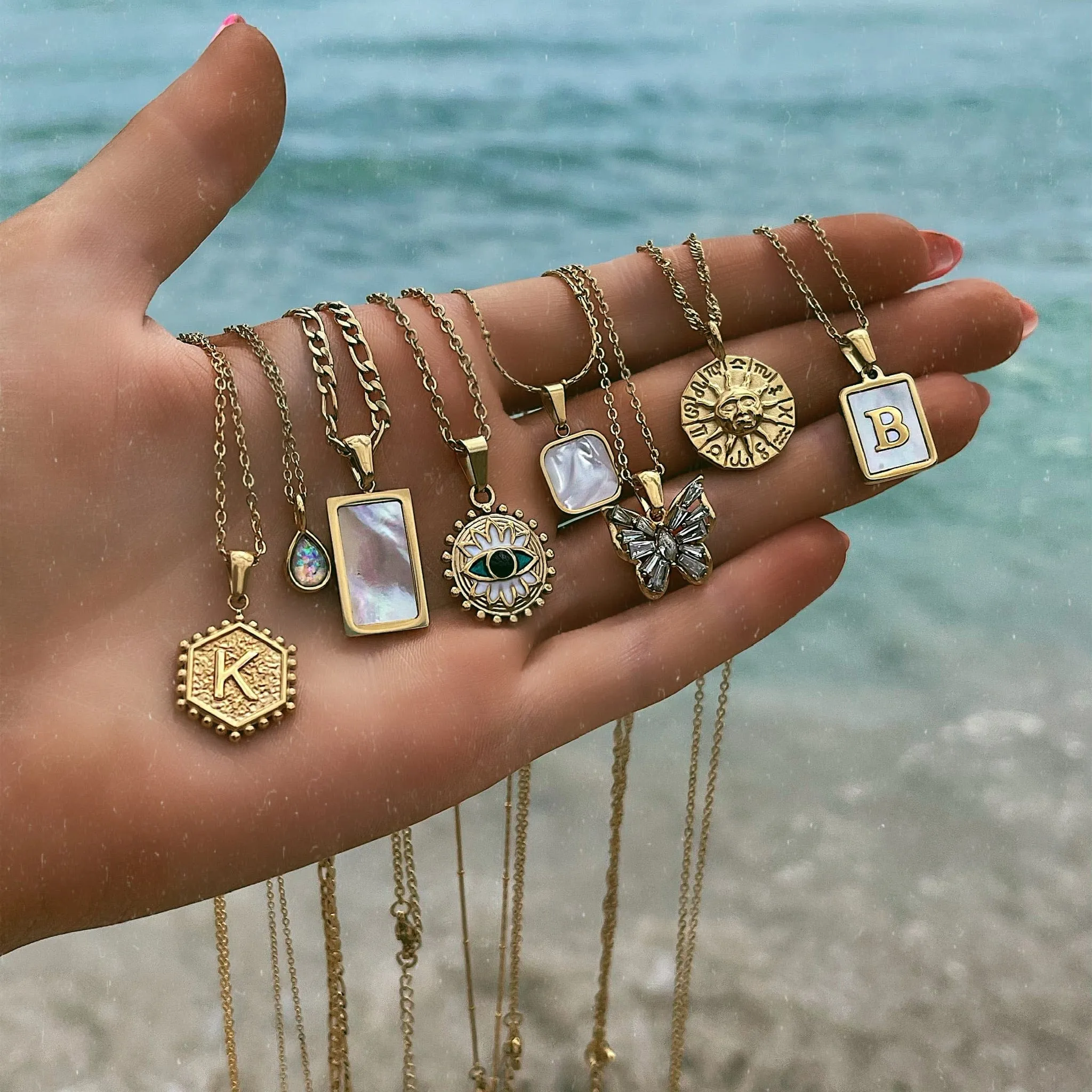 Halo Initial Necklace