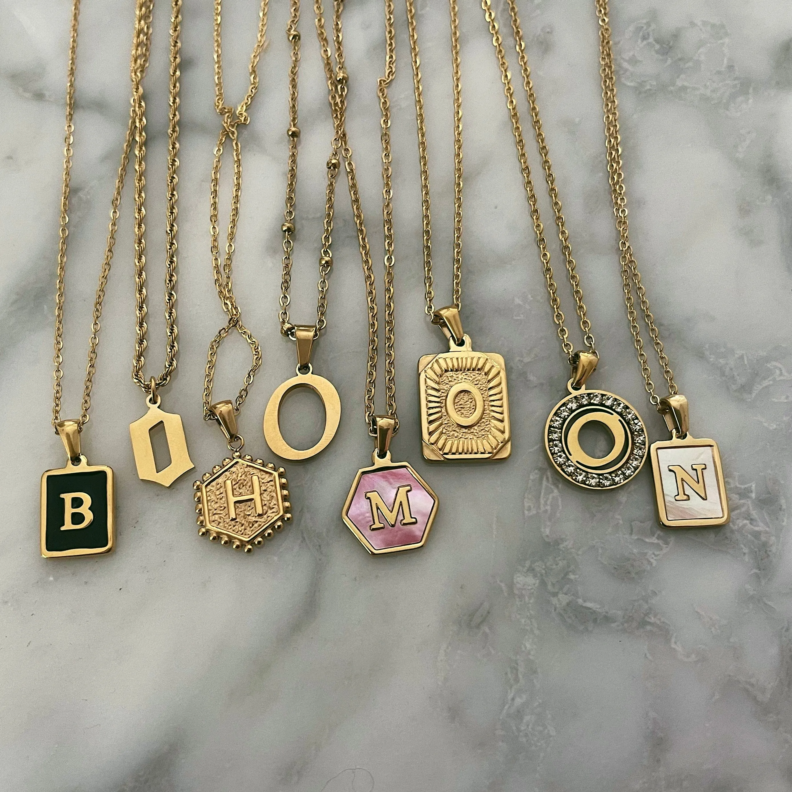 Halo Initial Necklace