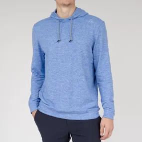 Hesi Performance Hoodie | Heather - Bunker Blue/White