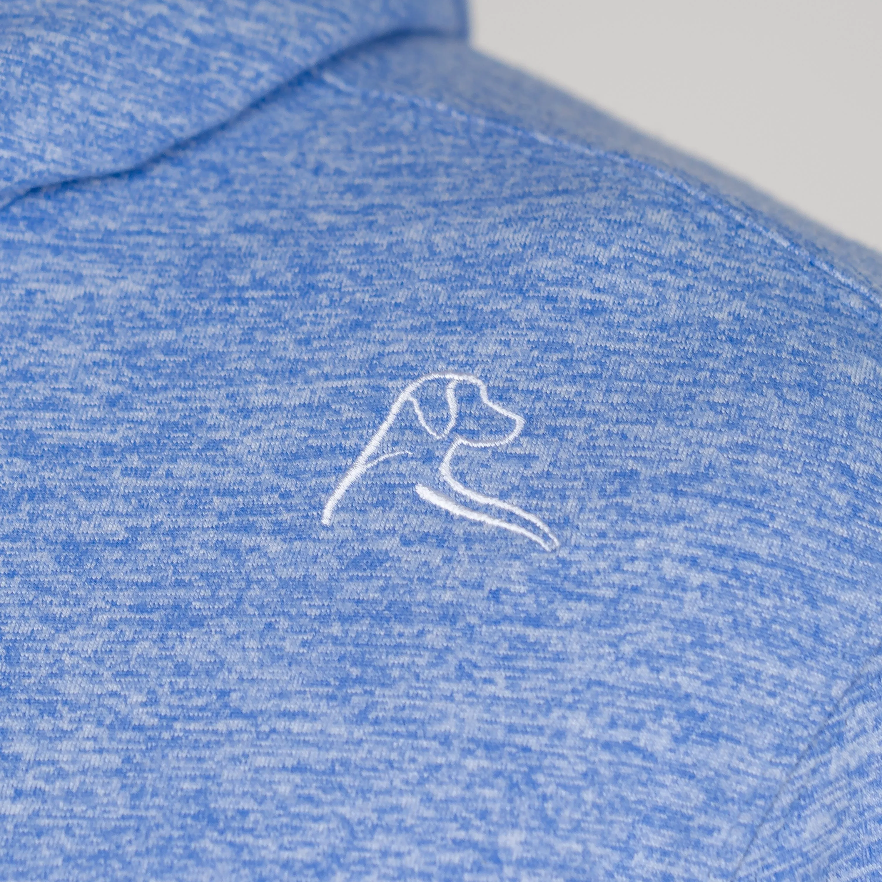 Hesi Performance Hoodie | Heather - Bunker Blue/White