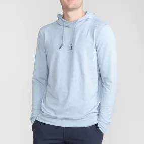 Hesi Performance Hoodie | Heather - Storm Blue/White