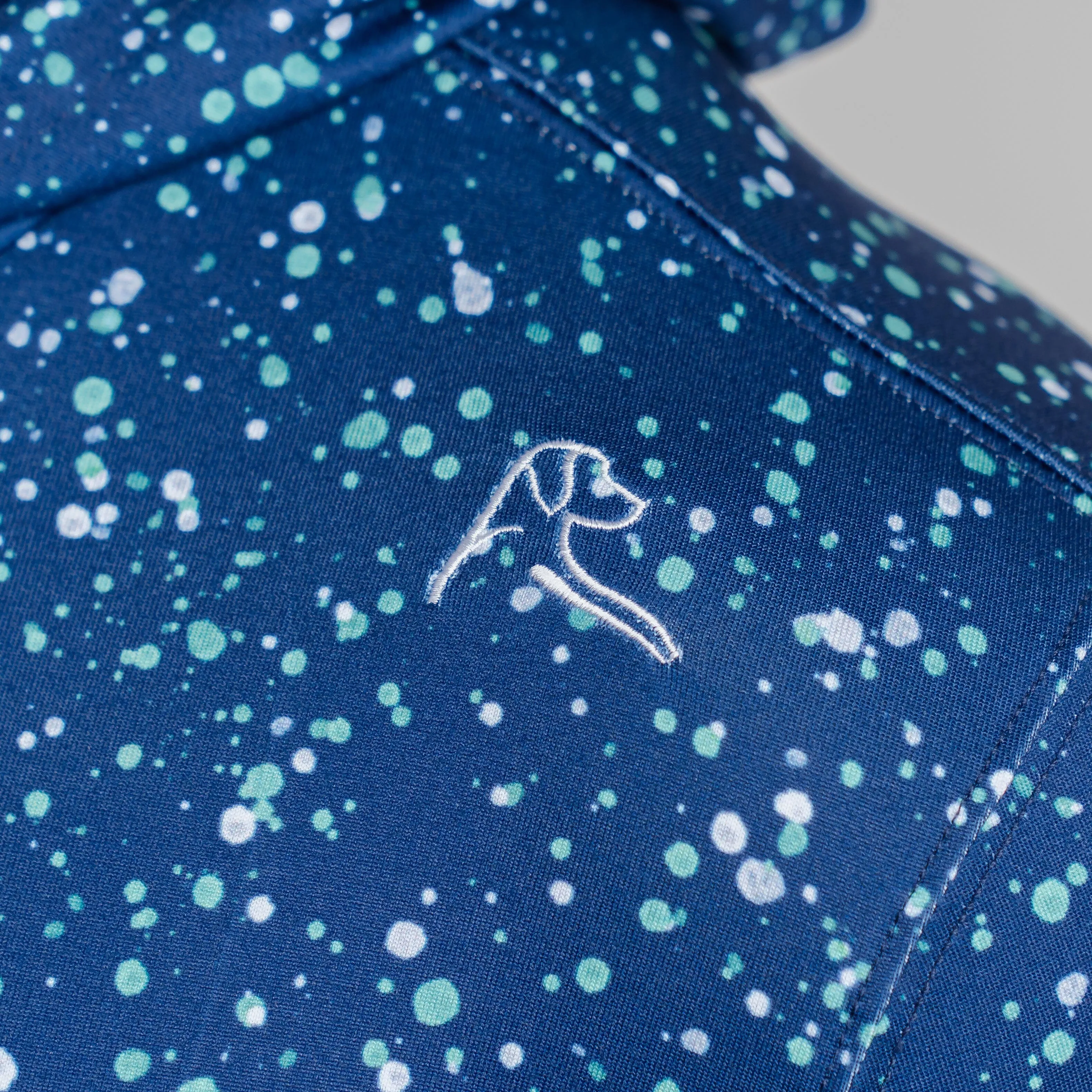 Hesi Performance Hoodie | The Bootleg Splatter - Admiral Navy/Mint Green
