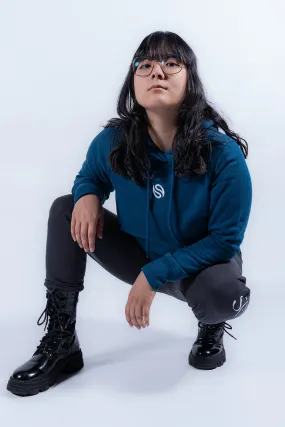 Hoodie BASICS Blue Opal